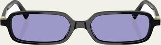 Miu Miu MU 11ZSF Acetate Rectangular Sunglasses