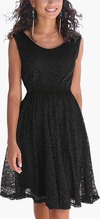 Lascana Womens Sleeveless Lace Dress in Black at Nordstrom, Size 14