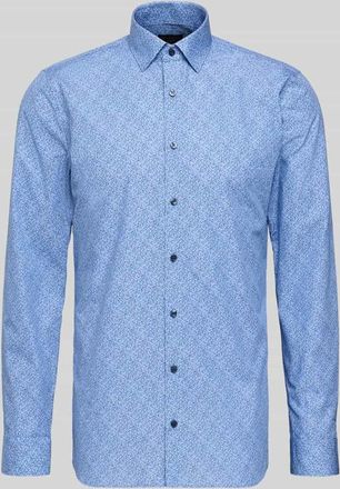 Olymp No. 6 Slim Fit Freizeithemd mit Kentkragen in Bleu, Gr&ouml;&szlig;e 37