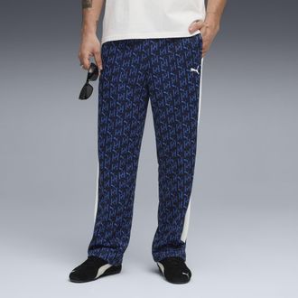 Puma Pantaloni sportivi con stampa integrale T7 dal taglio morbido da uomo, Accessori, Blu, XXL