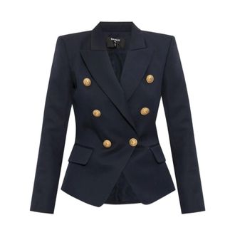 Balmain Blazers, female, Blue, Size: XS Blazer doppiopetto