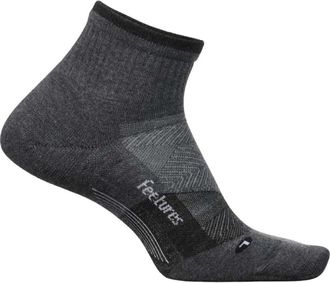 Feetures Trail Max Cushion Quarter Socks Gray S