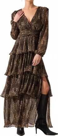 Astr Anora Dress In Leopard Print