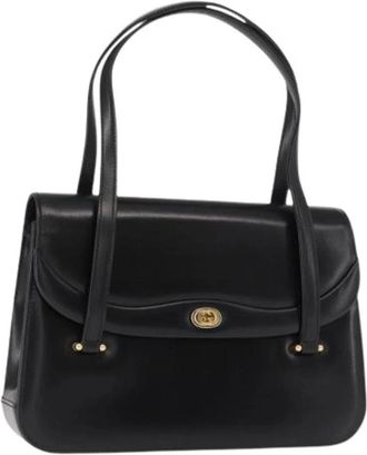 Gucci Pre-owned Handbags, female, Black, Size: ONE SIZE Pre-owned Vintage Leather Handbag