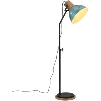 vidaXL Lampada da Terra 25 W Blu Anticato 30x30x100-150 cm E27 vidaXL