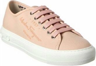 Ferragamo Womens Low Top Sneaker In Pink