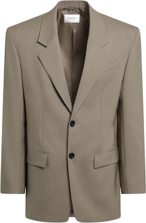 Saint Laurent Jassen, Heren, Beige, XL, Wol, Single-Breasted Jas in Wol en Mohair