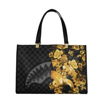 Sprayground Tote Bags, female, Multicolor, Size: ONE SIZE Gold Floral Remix Tortuga Tote