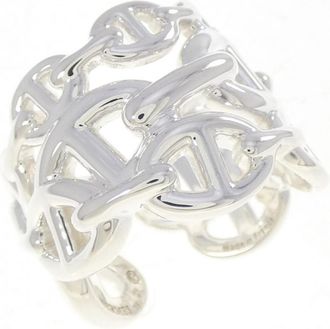 Herm&egrave;s Silver Silver 925 Band Ring (Pre-Owned)