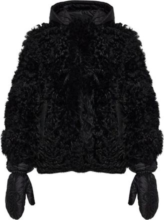 Bogner Jassen, Dames, Zwart, M, Leer, Liz Lamslederen Jas