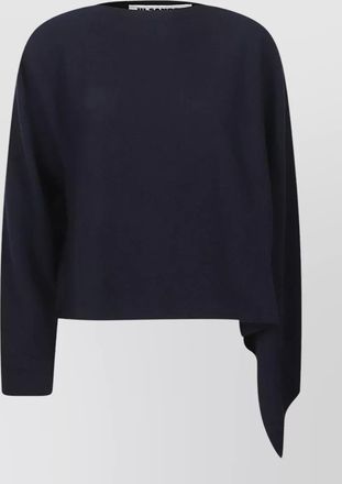 Jil Sander asymmetric cape top one long sleeve