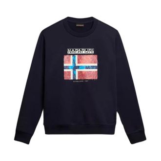 Napapijri Sweatshirts, male, Blue, L, Guiro Long Sleeve Top