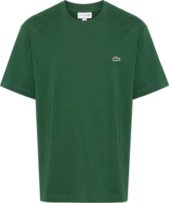 Lacoste logo-patch cotton T-shirt - men - Cotton - 3 - Green