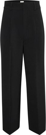 MY ESSENTIAL WARDROBE Op maat gemaakte hoge broek in zwart - Dames - Wijde Broeken - Zwart - S - Broeken