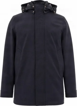 Woolrich Water-Resistant Black Tech Softshell Parka With Adjustable Hood