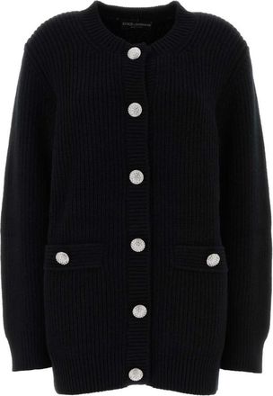 Dolce & Gabbana Black Wool Cardigan