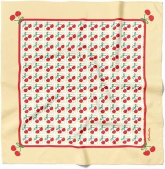 Centinelle Cherry Cotton Silk Bandana in Yellow at Nordstrom