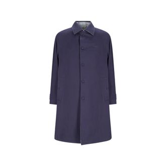 Dior Cappotto M. Woven - Heren - Mantel - Blauw - M - Katoen - Jassen