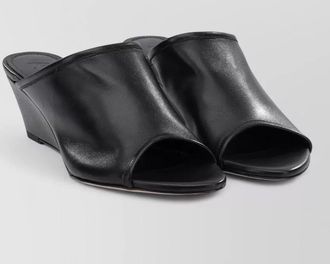 Aeyde suzanne 50mm peep toe wedge mules