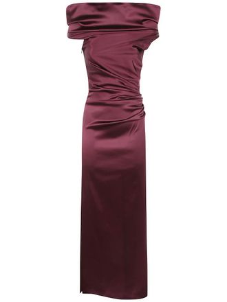 Max Mara Opaque Boat Neck Long Dress