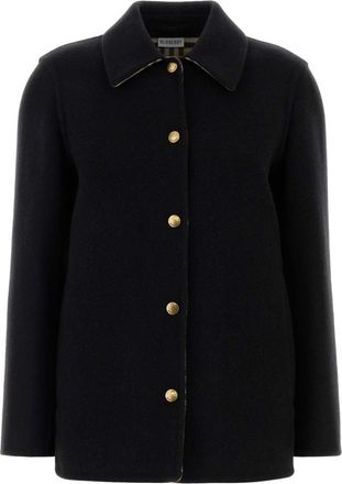 Burberry Womens Black Wool Oversize Shirt - Size EU 32 (Womens)
