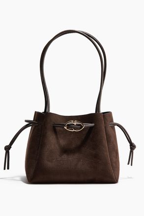H&M Umh&auml;ngetasche mit Kordelzug - Dunkelbraun