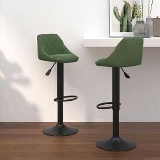 vidaXL Vidaxl - Taburetes De Cocina 2 Unidades Terciopelo Verde Oscuro