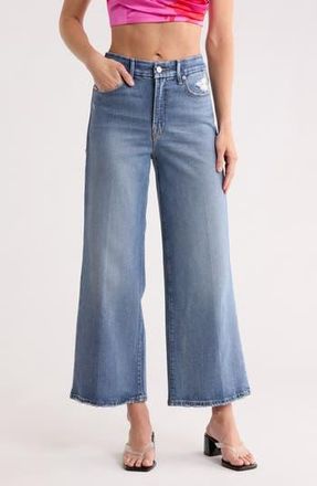 Good American Soft Tech Good Waist High Waist Crop Palazzo Jeans in Indigo861 at Nordstrom Rack, Size 00