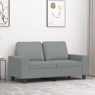 vidaXL Sof&aacute; De 2 Plazas De Tela Gris Claro 120 Cm Vidaxl