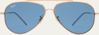 Ray-Ban Golden Metal & Plastic Aviator Sunglasses