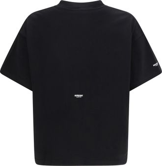 Represent Mens T-Shirt Micro Owners Club Jet Black Cotton T-Shirts And Polos
