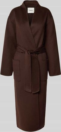 BA&SH Mantel mit Tailleng&uuml;rtel in Dunkelbraun, Gr&ouml;&szlig;e S