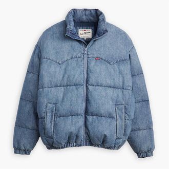 Levi's Mens Levis Super Puffer Jacket Slightly S in Sidetracked - Blue - Size X-Small