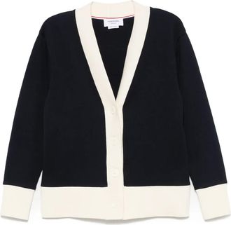 Thom Browne Cardigan con scollo a V - Blu