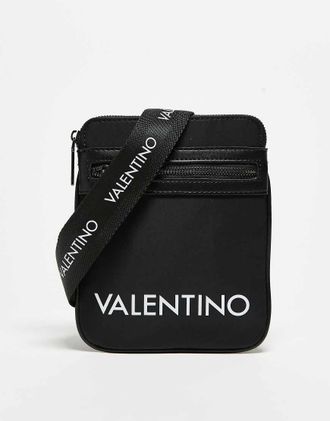 Valentino Handbags Valentino - Kylo - Borsa a tracolla nera con logo a contrasto-Nero