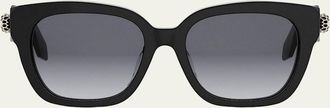 Bulgari Serpenti Forever 55mm Butterfly Acetate Sunglasses