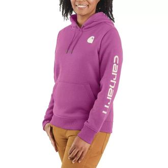 Carhartt Work in Progress Iconic Clarksburg Hoodie Womens Cherry Bloom Fleece Long Sleeve POSH156