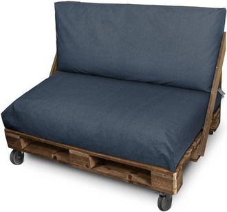 Happers Happers - Set De Cojines Para Palets Asiento 120x80x20 + Respaldo 120x45x25 Gris Petr&oacute;leo Naylim Mate