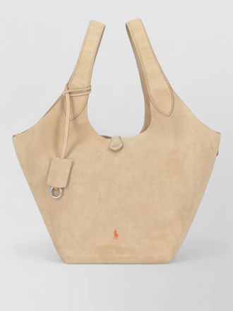 Ralph Lauren medium shoulder bag dual handles suede