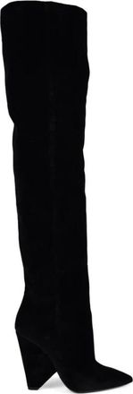 Saint Laurent Niki Overknee Laarzen - Dames - Over de knie laarzen - Zwart - 36 EU - Schoenen