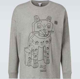 Loewe x Louis Wain embroidered cotton jersey T-shirt