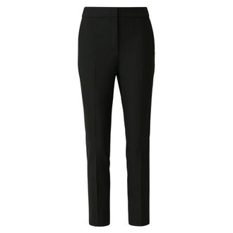 s.Oliver Elegante Slim-Fit-Hose mit Tapered Leg und hohem Bund - Trousers - Mujer - Negro - 4XL