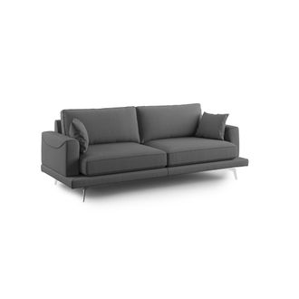 Divani.Store Dorian Sof&aacute; Moderno De Tela Suave Y Antimanchas 178 Cm Antracita