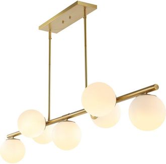 Jonathan Y Designs Jonathan Y Luca Parisian 53In 7-Light Globe Linear Led Pendant