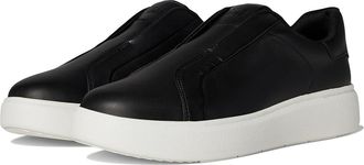 FitFlop Rtg Leather Laceless Sneakers Womens Walking Shoes Black : 7.5 M (B)