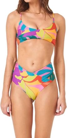 L*Space Womens High Tide Classic Bikini Bottom In Going Tropical