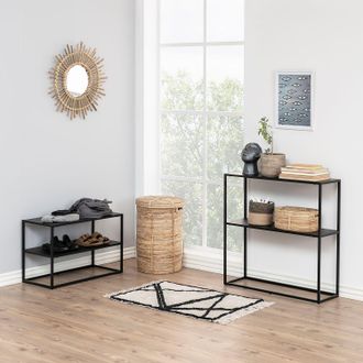 Norrwood home24 Norrwood Regal Cascavel Stahl Schwarz 80x81x26 cm (BxHxT)