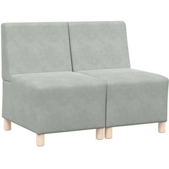 vidaXL Vidaxl - Unidad De Sof&aacute; Modular Sin Brazos 2 Pcs Gris Claro