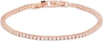 Nordstrom 2mm Cubic Zirconia Tennis Bracelet in Clear- Rose Gold at Nordstrom