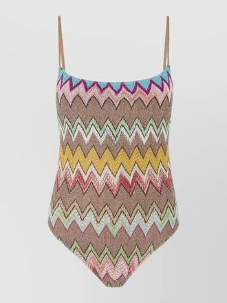 Missoni one piece swimsuit lam&eacute; viscose zigzag